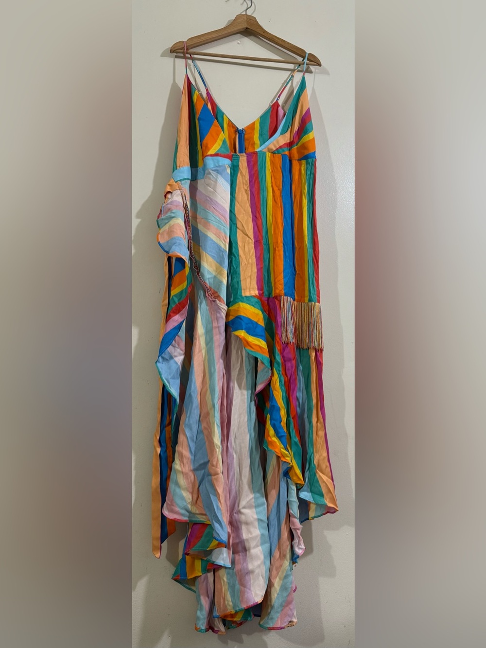 FARM Rio Rainbow Stripe High-Low Maxi Dress - Picture 5 of 13